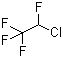 structure of CAS# 2837-89-0, 2-Chloro-1,1,1,2-tetrafluoroethane;1-Chloro-1,2,2,2-Tetrafluoroethane; Hydrochlorofluorocarbon 124