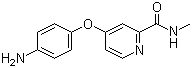结构式 CAS# 284462-37-9, 4-(4-氨基苯氧基)-N-甲基-2-吡啶甲酰胺