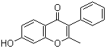 结构式 CAS# 2859-88-3, 7-羟基-2-甲基-3-苯基苯并吡喃-4-酮