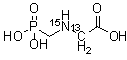 结构式 CAS# 285978-24-7, N-(膦酰甲基)甘氨酸-2-<sup>13</sup>C-<sup>15</sup>N