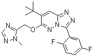 3-(2,5-Difluorophenyl)-7-(1,1-dimethylethyl)-6-[(1-methyl-1H-1,2,4-triazol-5-yl)methoxy]-1,2,4-triazolo[4,3-b]pyridazine molecular structure (CAS 286456-42-6)