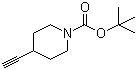 结构式 CAS# 287192-97-6, 1-Boc-4-乙炔基哌啶; 4-乙炔基哌啶-1-甲酸叔丁酯