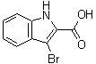 3-溴-1H-吲哚-2-羧酸分子结构 (CAS 28737-33-9)