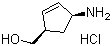 (1R,4S)-4-Aminocyclopentene-1-methanol hydrochloride molecular structure (CAS 287717-44-6)