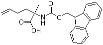 structure of CAS# 288617-72-1, (S)-N-Fmoc-2-(3'-butenyl)alanine;(2S)-2-[[(9H-Fluoren-9-ylmethoxy)carbonyl]amino]-2-methyl-5-hexenoic acid