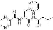N-[(1S)-2-[[(1R)-1-Hydroxy-3-methylbutyl]amino]-2-oxo-1-(phenylmethyl)ethyl]-2-pyrazinecarboxamide molecular structure (CAS 289472-78-2)