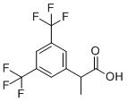 structure of CAS# 289686-73-3, 2-[3,5-bis(trifluoromethyl)phenyl]propanoic Acid