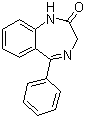 structure of CAS# 2898-08-0, 1,3-Dihydro-5-phenyl-1,4-benzodiazepin-2-one;1,3-Dihydro-5-phenyl-2H-1,4-benzodiazepin-2-one