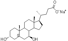 熊去氧胆酸钠盐分子结构 (CAS 2898-95-5)