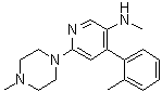 structure of CAS# 290297-25-5, N-Methyl-4-(2-methylphenyl)-6-(4-methyl-1-piperazinyl)-3-pyridinamine