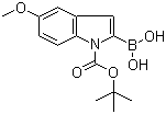 structure of CAS# 290331-71-4, N-Boc-5-methoxy-2-indolylboronic acid