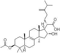 structure of CAS# 29070-92-6, Pachymic acid;(3b,16a)-3-(Acetyloxy)-16-hydroxy-24-methylenelanost-8-en-21-oic acid