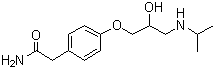 structure of CAS# 29122-68-7, Atenolol;4-(2'-Hydroxy-3'-((1-methylethyl)amino)propoxy)-benzeneacetamide; Anselol; Apo-atenolol; Noten; Tenlol; Tenormin