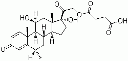 结构式 CAS# 2921-57-5, 甲基泼尼松龙琥珀酸酯