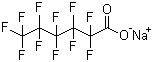 Sodium perfluorohexanoate molecular structure (CAS 2923-26-4)