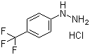 structure of CAS# 2923-56-0, 4-(Trifluoromethyl)phenylhydrazine hydrochloride;1-[4-(Trifluoromethyl)phenyl]hydrazine hydrochloride