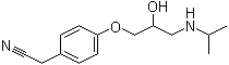 structure of CAS# 29277-73-4, 4-[2-Hydroxy-3-[(1-methylethyl)amino]propoxy]benzeneacetonitrile