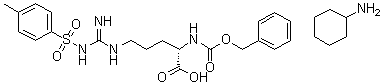 structure of CAS# 29388-62-3, N5-[Imino[[(4-methylphenyl)sulfonyl]amino]methyl]-N2-[(phenylmethoxy)carbonyl]-L-ornithine compd. with cyclohexanamine