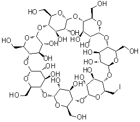Mono-6-deoxy-6-iodo-beta-cyclodextrin molecular structure (CAS 29390-66-7)