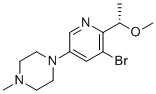 1-[5-bromo-6-[(1S)-1-methoxyethyl]-3-pyridyl]-4-methyl-piperazine molecular structure (CAS 2940879-42-3)