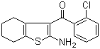 (2-氨基-4,5,6,7-四氢苯并[b]噻吩-3-基)(2-氯苯基)甲酮分子结构 (CAS 29462-26-8)