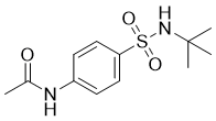 结构式 CAS# 294885-56-6, N-[4-(叔-丁基氨基磺酰基)苯基]乙酰胺