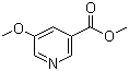 结构式 CAS# 29681-46-7, 5-甲氧基-3-吡啶羧酸甲酯