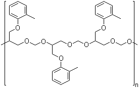 结构式 CAS# 29690-82-2, 甲醛与环氧氯丙烷和邻甲基苯酚的聚合物