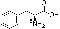 L-苯丙氨酸-<sup>15</sup>N分子结构 (CAS 29700-34-3)