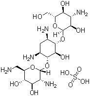 结构式 CAS# 29701-07-3, 卡那霉素 B 硫酸盐