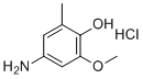 4-氨基-6-甲氧基-o-甲酚盐酸盐分子结构 (CAS 2977-70-0)