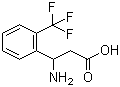 3-Amino-3-(2-(trifluoromethyl)phenyl)propanoic acid molecular structure (CAS 299165-24-5)