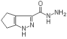 structure of CAS# 299166-55-5, 1,4,5,6-Tetrahydrocyclopenta[c]pyrazole-3-carbohydrazide