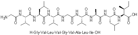 甘氨酰-L-缬氨酰-L-亮氨酰-L-缬氨酰甘氨酰-L-缬氨酰-L-丙氨酰-L-亮氨酰-L-异亮氨酸分子结构 (CAS 299423-08-8)