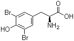结构式 CAS# 300-38-9, 3,5-二溴-L-酪氨酸; L-3,5-二溴酪氨酸