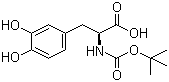 N-(tert-Butoxycarbonyl)-3,4-dihydroxy-L-phenylalanine molecular structure (CAS 30033-24-0)