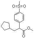 3-Cyclopentyl-2-[4-(methanesulfonyl)phenyl]propionic acid methyl ester molecular structure (CAS 300355-19-5)
