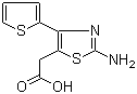 结构式 CAS# 300814-88-4, 2-氨基-4-(噻吩-2-基)-5-噻唑乙酸