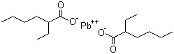 structure of CAS# 301-08-6, Lead bis(2-ethylhexanoate)