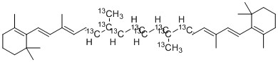 (12,12',13,13',14,14',15,15',20,20'-<sup>13</sup>C<sub>10</sub>)-β,β-carotene molecular structure (CAS 301150-50-5)