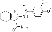 2-[(3,4-Dimethoxybenzoyl)amino]-4,5,6,7-tetrahydro-benzo[b]thiophene-3-carboxamide molecular structure (CAS 301305-73-7)