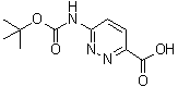 6-[(叔丁氧羰基)氨基]-3-哒嗪羧酸分子结构 (CAS 301548-08-3)