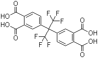 structure of CAS# 3016-76-0, 4,4'-(2,2,2-Trifluoro-1-(trifluoromethyl)ethylidene)bisphthalic acid;4,4'-(2,2,2-Trifluoro-1-(trifluoromethyl)ethylidene)bis(1,2-benzenedicarboxylic acid)
