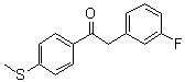 2-(3-Fluorophenyl)-1-[4-(methylthio)phenyl]ethanone molecular structure (CAS 301699-27-4)