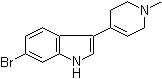 6-溴-3-(1-甲基-1,2,3,6-四氢-4-吡啶基)-1H-吲哚分子结构 (CAS 301856-44-0)