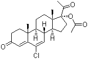 结构式 CAS# 302-22-7, 醋酸氯地孕酮