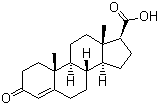 3-氧代-雄甾-4-烯-17beta-羧酸分子结构 (CAS 302-97-6)