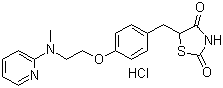 Rosiglitazone hydrochloride molecular structure (CAS 302543-62-0)