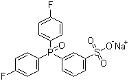 3-[Bis(4-fluorophenyl)phosphinyl]benzenesulfonic acid sodium salt molecular structure (CAS 302554-19-4)