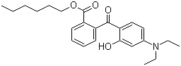 structure of CAS# 302776-68-7, 2-[4-(Diethylamino)-2-hydroxybenzoyl]benzoic acid hexyl ester;hexyl 2-[4-(diethylamino)-2-hydroxybenzoyl]benzoate